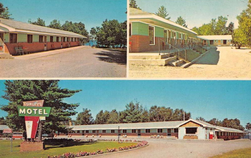 Curleys Paradise Motel - Old Postcard